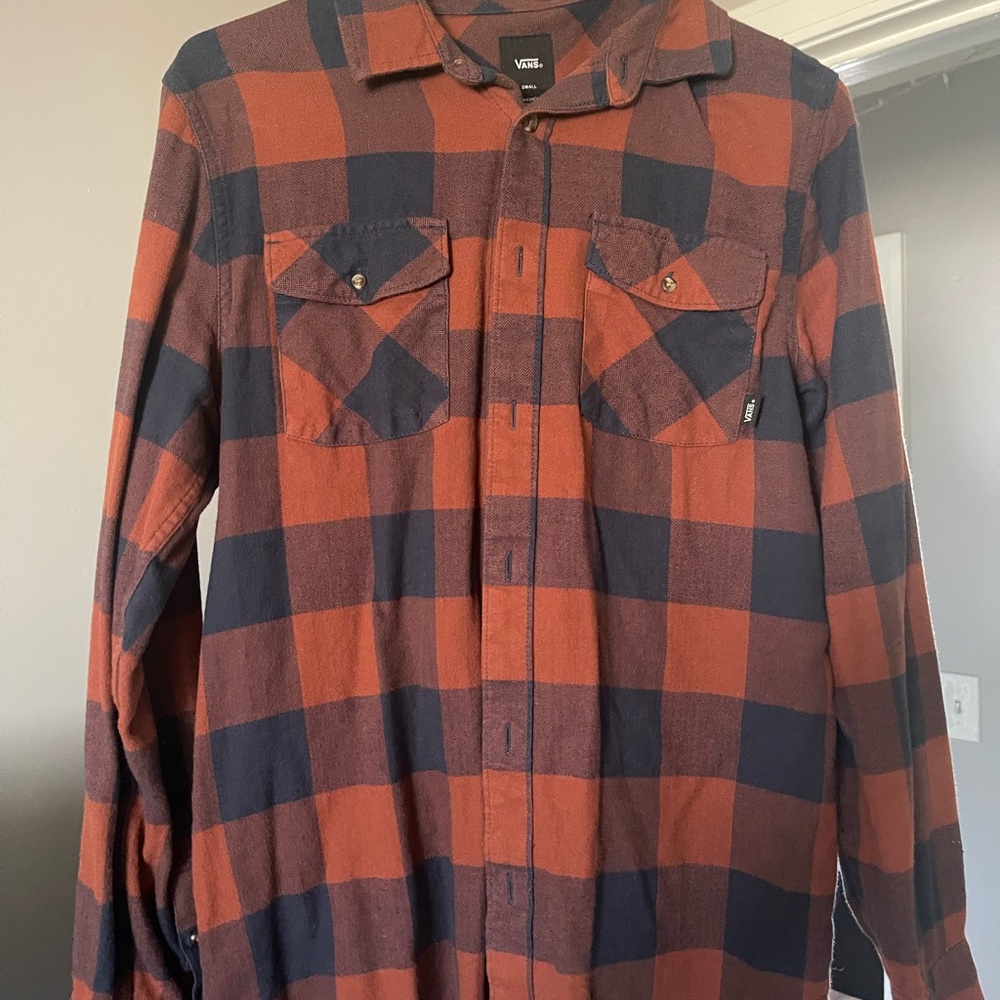 Vans Red and Blue Plaid Shirt